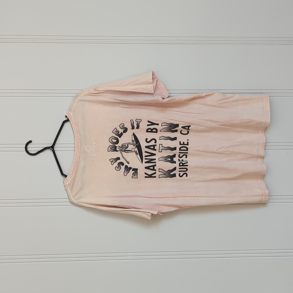 Pink faded dye (made like this) t-shirt Large.  Cool surf design! - Picture 4 of 4